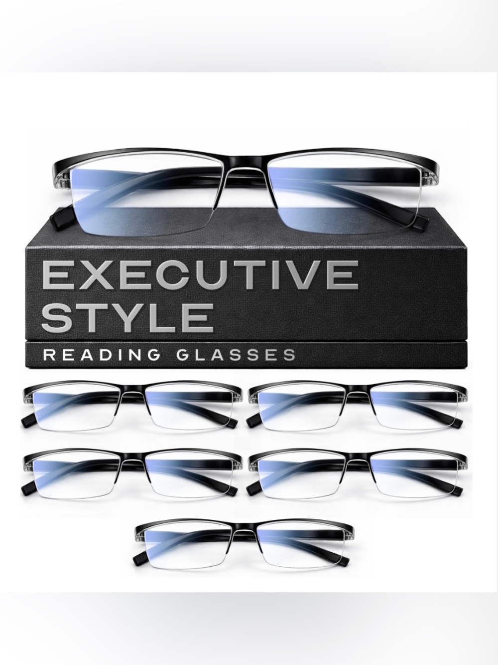 Reading Glasses Durable TR90 Frame Blue-Light Filtering ADULT .75+ (6-pack)